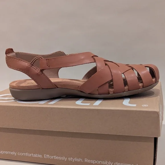 Earth Brown Leather Sandals - Picture 9 of 12
